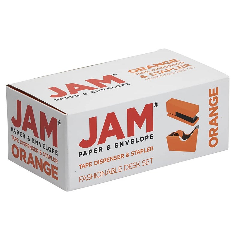 JAM PAPER Office & Desk Sets - 1 Stapler & 1 Tape Dispenser - Orange - 2/Pack - Image 5